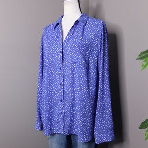 The Limited Silky Polka Dot Button Down Bl…